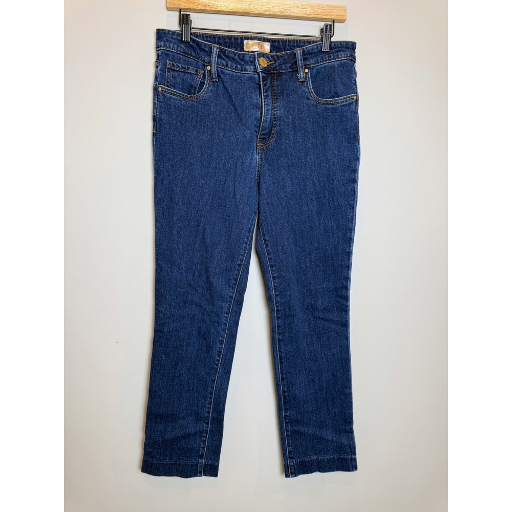 KUT from the Kloth Reese Fab Ab Ankle Straight Leg High Rise Jeans Denim 4 Dark